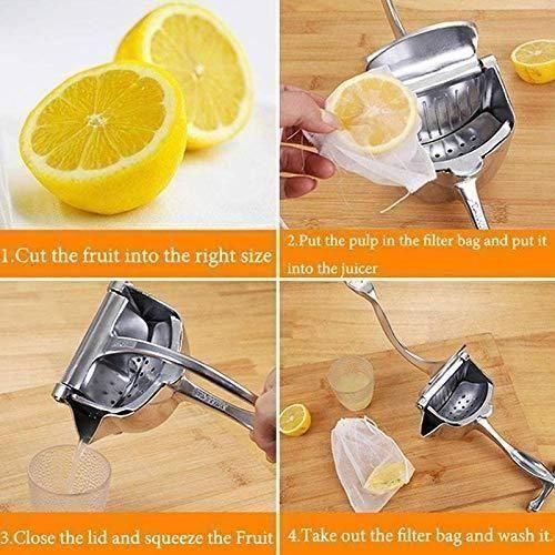 Aluminium Manual Fruit Juicer Orange Juicer Heavy Duty Hand Press Metal Lime Juicer Hand Juicer, juicer Instant, Simple Fruit Press Squeezer Citrus