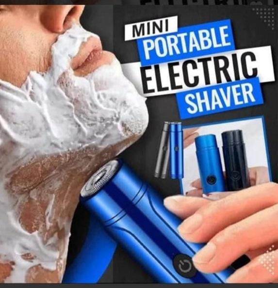 Unisex Electric Razor for Men and Women Portable Electric Shaver Pocket Portable Electric USB Rechargeable Shaver Wet and Dry Easy One-Button Use Suitable for Home,Car,Travel (Blue)