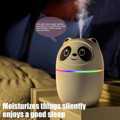 Cute Panda Humidifier | Cool Mist Humidifier for Room Moisture | USB Cool Mist Humidifier | 7 Color Changing Ultrasonic Air Humidifier | Gift Aroma Diffuser For Home, Car, Office, Bedroom. (PANDA)