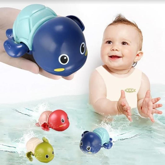 Storio Cute Swimming Baby Water Turtle Bath Toys for Toddlers | Set of 1| Turtle Toy | 1-3, Floating Wind Up Toys for 1 2 3 4 5 Year Old Boy Girl, New Born Baby Bathtub Water Toys - 1pcs