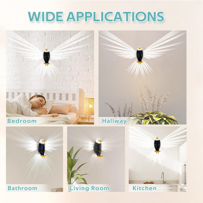 Plastic 3D Animals Led Wall Light- Night Wall Light Bald Eagle Wall Light Lion Wall Light- Night Lights Plug Into Wall, Wall Lamp for Stairway, Hallway, Kitchen