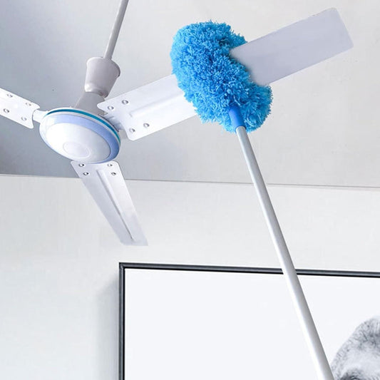 Washable Ceiling Fan Cleaner Duster,Ceiling Fan Cleaner Duster Reusable Microfiber Ceiling Fan Blade Cleaner Removable Duster with Extension Pole Adjusts 13 to 49.7 Inch for Cleaning Walls Bookshelves Furniture Door Window Top