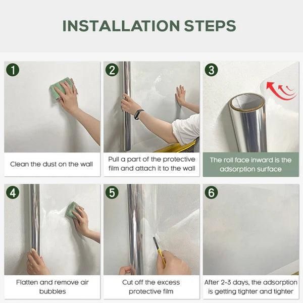 Self- Adhesive Transparent Electrostatic Wall Protection Film Buy 1 Get 1 Free, Clear Glossy Self Adhesive Film Covering Removable Protective Film Peel & Stick Wallpaper Oil Proof Contact Paper Shelf Drawer Liner