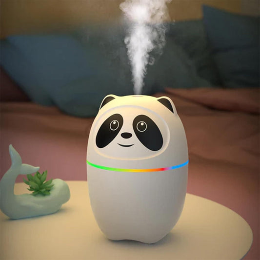 Cute Panda Humidifier | Cool Mist Humidifier for Room Moisture | USB Cool Mist Humidifier | 7 Color Changing Ultrasonic Air Humidifier | Gift Aroma Diffuser For Home, Car, Office, Bedroom. (PANDA)