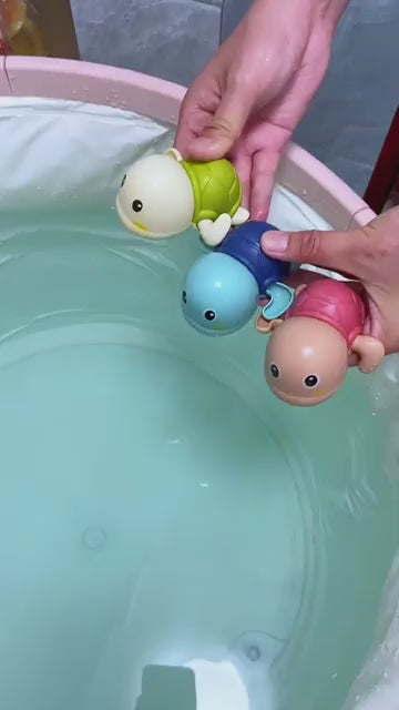 Storio Cute Swimming Baby Water Turtle Bath Toys for Toddlers | Set of 1| Turtle Toy | 1-3, Floating Wind Up Toys for 1 2 3 4 5 Year Old Boy Girl, New Born Baby Bathtub Water Toys - 1pcs